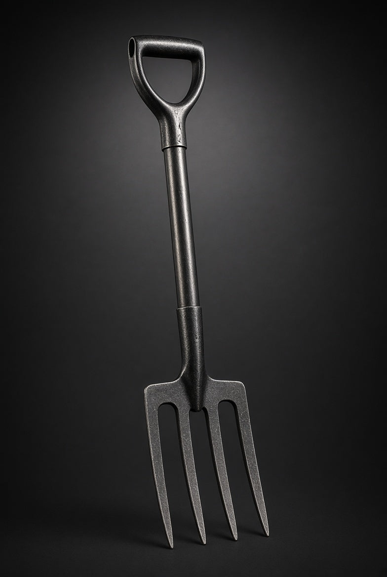 4 Prong Garden Fork with Steel Handle