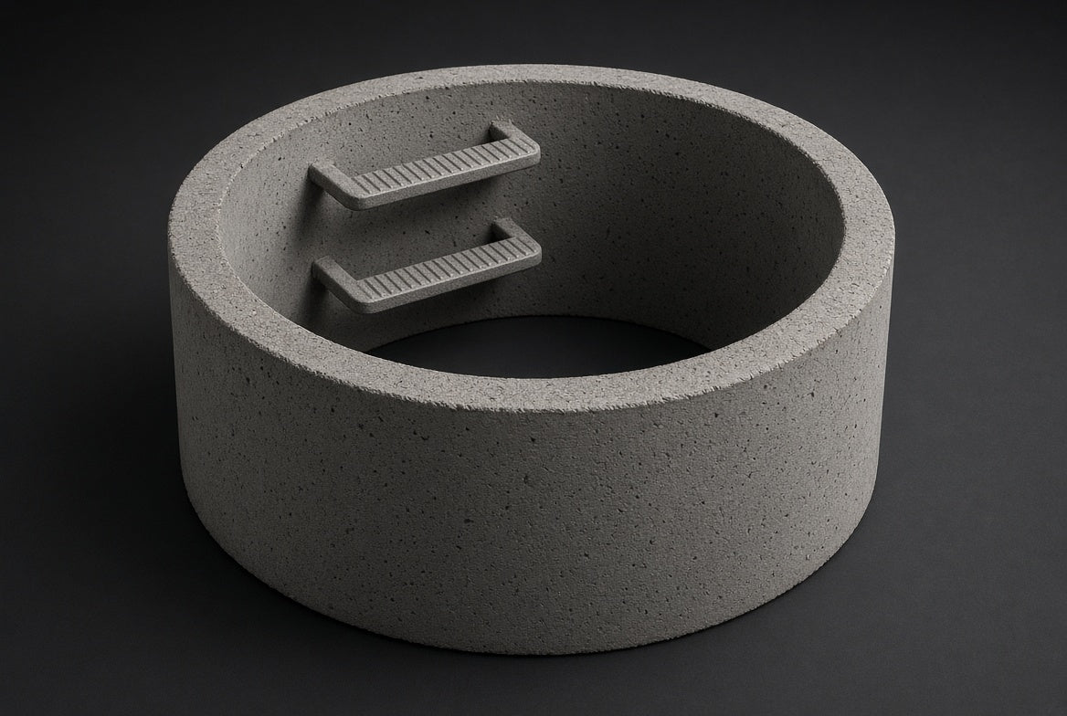 Concrete Step with Manhole Ring