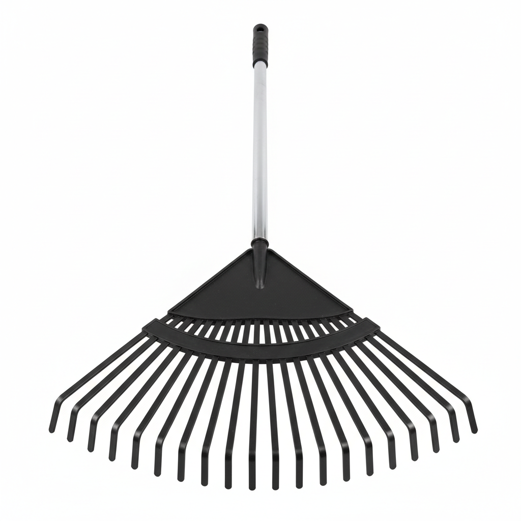 Rake Garden Rubber with Steel Handle 26T