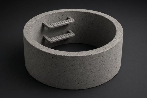 Concrete Step with Manhole Ring