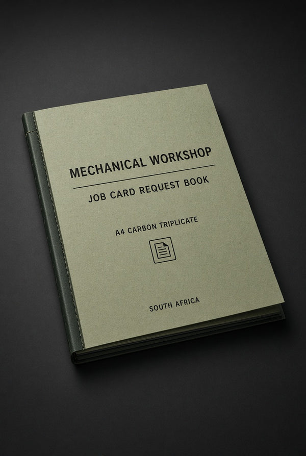 Mechanical Workshop Job Card Request Book