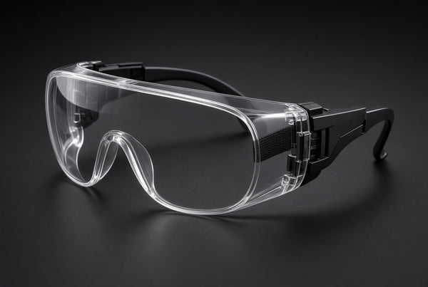 Polycarbonate Adjustable Clear Safety Glasses OSFA