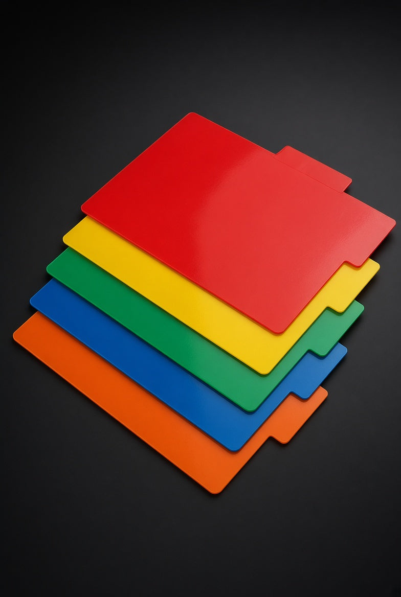 PVC File Divider Index Colour Assorted