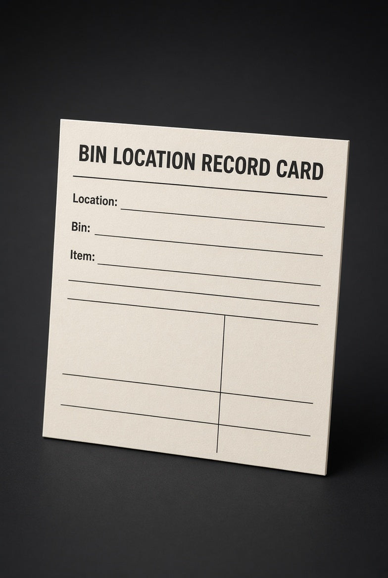 Record Card Bin Location