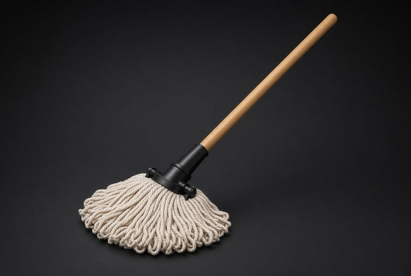 String Mop with Wooden Handle